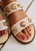 Load image into Gallery viewer, Summer Shell Flat Slides - beige
