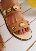 Load image into Gallery viewer, Summer Shell Flat Slides - cafe

