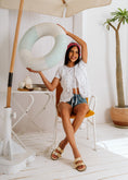 Load image into Gallery viewer, Cutout Bow Flat Slides - gold
