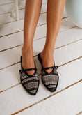 Load image into Gallery viewer, Multi-Weave Mary Jane Mules - black
