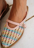 Load image into Gallery viewer, Multi-Weave Mary Jane Mules - pink
