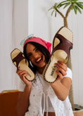 Load image into Gallery viewer, Two-Tone Studded Slide - maroon
