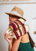 Load image into Gallery viewer, Studded Multi-Strap Sandals - maroon

