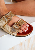 Load image into Gallery viewer, Metallic Effect Cork Sliders - gold

