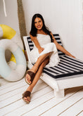 Load image into Gallery viewer, Stud-Trimmed Square Toe Slides - brown
