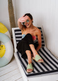 Load image into Gallery viewer, Sleek V-Cut Square Slides - green
