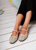 Load image into Gallery viewer, Multi-Weave Slingback Flats-  pink
