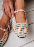 Load image into Gallery viewer, Multi-Weave Slingback Flats-  pink
