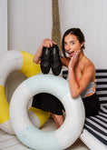 Load image into Gallery viewer, The Floral Lace Ballet Flat -  black
