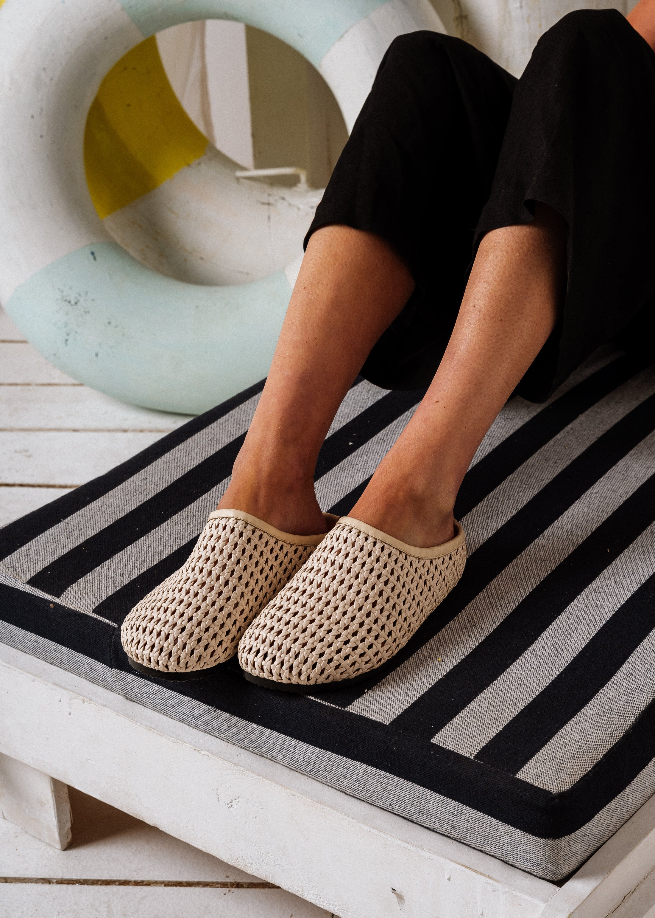 Braid Casual Mules - beige
