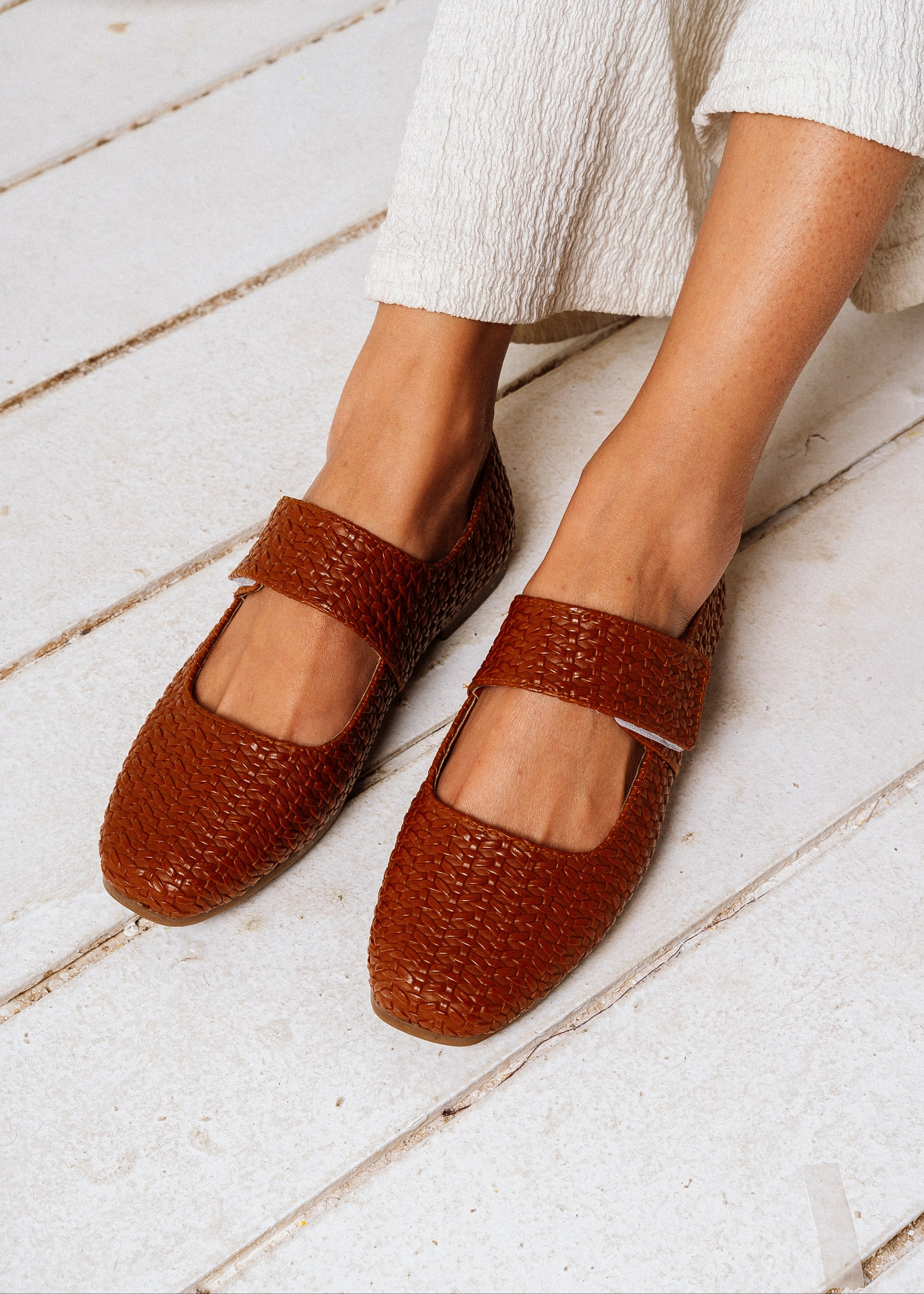 Soft-Weave Ballet Flat -  camel