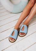 Load image into Gallery viewer, Chic Cutout Flat Slides - blue
