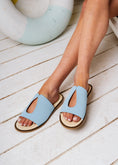 Load image into Gallery viewer, Chic Cutout Flat Slides - blue
