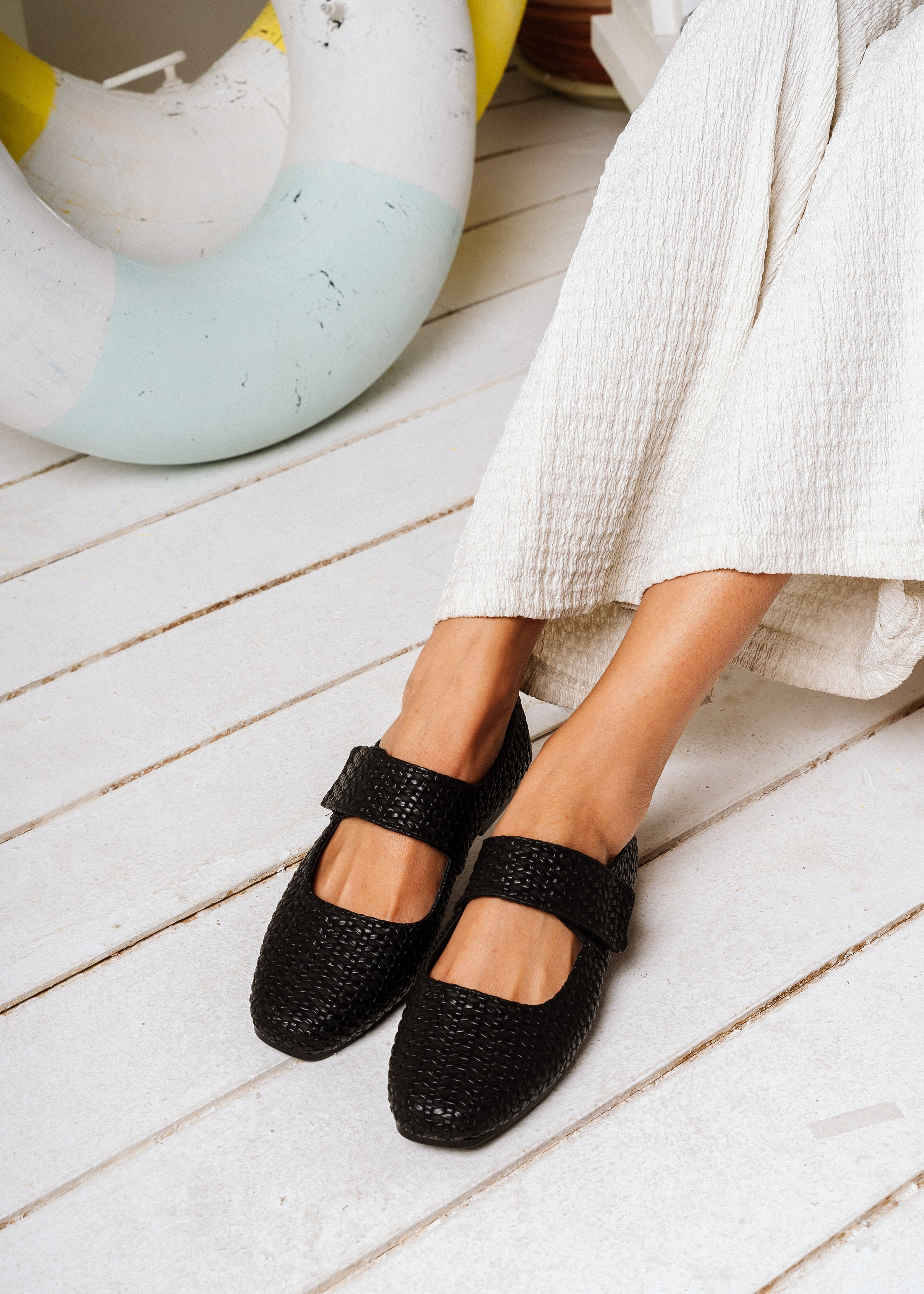 Soft-Weave Ballet Flat -  black