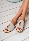 Load image into Gallery viewer, Chic Cutout Flat Slides - light gray
