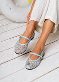 Load image into Gallery viewer, Eyelet Mesh Ballet Flats -  blue
