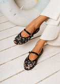 Load image into Gallery viewer, Eyelet Mesh Ballet Flats -  black
