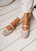 Load image into Gallery viewer, The Lace Mary Jane Flat -  white
