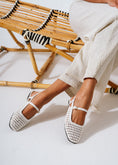 Load image into Gallery viewer, Lattice Flat Sandals - white
