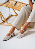 Load image into Gallery viewer, Lattice Flat Sandals - white
