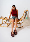 Load image into Gallery viewer, The Geometric Mesh Flat -  maroon
