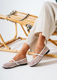 Load image into Gallery viewer, Strand Mesh Flats -  white
