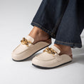 Load image into Gallery viewer, Chain-Detail Clog-beige
