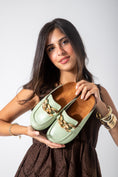 Load image into Gallery viewer, Chain-Detail Clog-green
