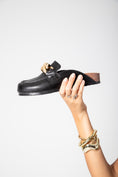 Load image into Gallery viewer, Chain-Detail Clog-black
