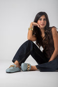 Load image into Gallery viewer, Chain-Detail Clog-baby blue
