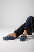 Load image into Gallery viewer, Chain-Detail Clog-dark blue
