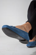 Load image into Gallery viewer, Suede-Ballet Flat-blue
