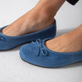 Load image into Gallery viewer, Suede-Ballet Flat-blue
