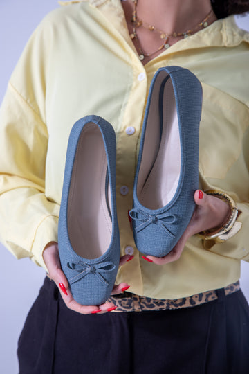 The Textured Ballet Flat-jeans