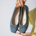 Load image into Gallery viewer, The Textured Ballet Flat-blue
