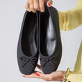 Load image into Gallery viewer, The Textured Ballet Flat-black

