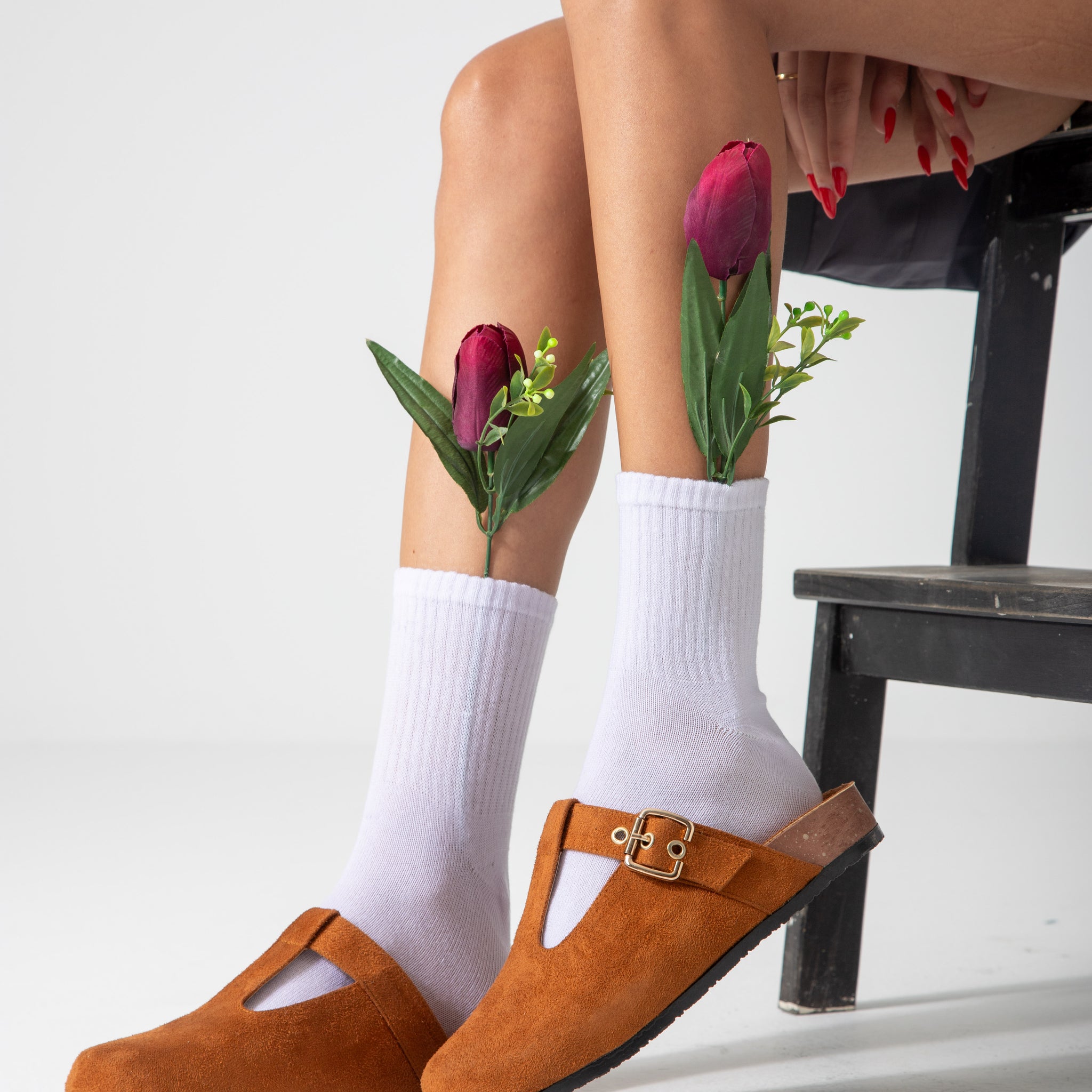Suede Comfort Clog-camel