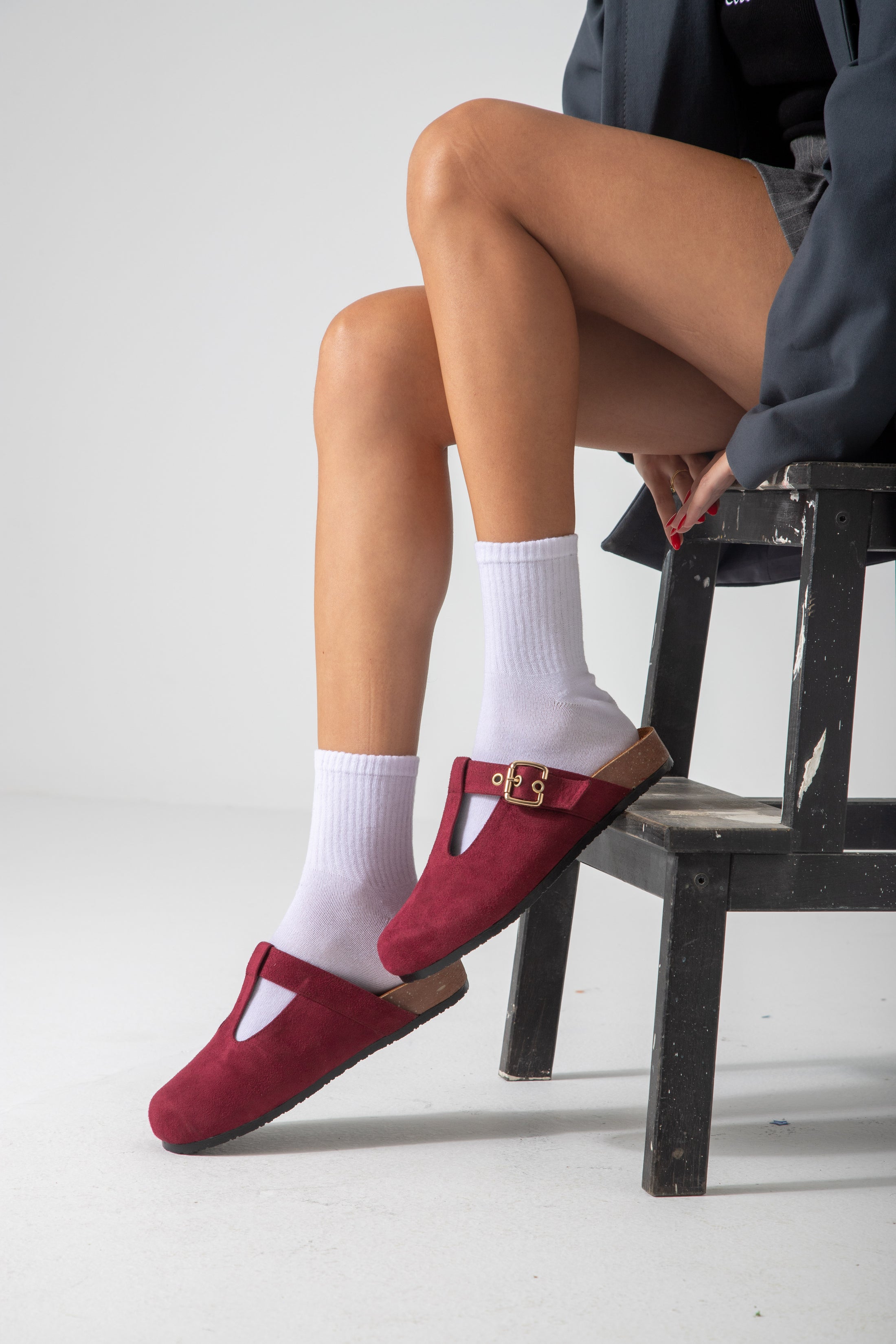Suede Comfort Clog-marron