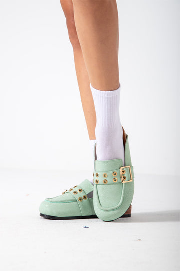 The Riviera Mule-green