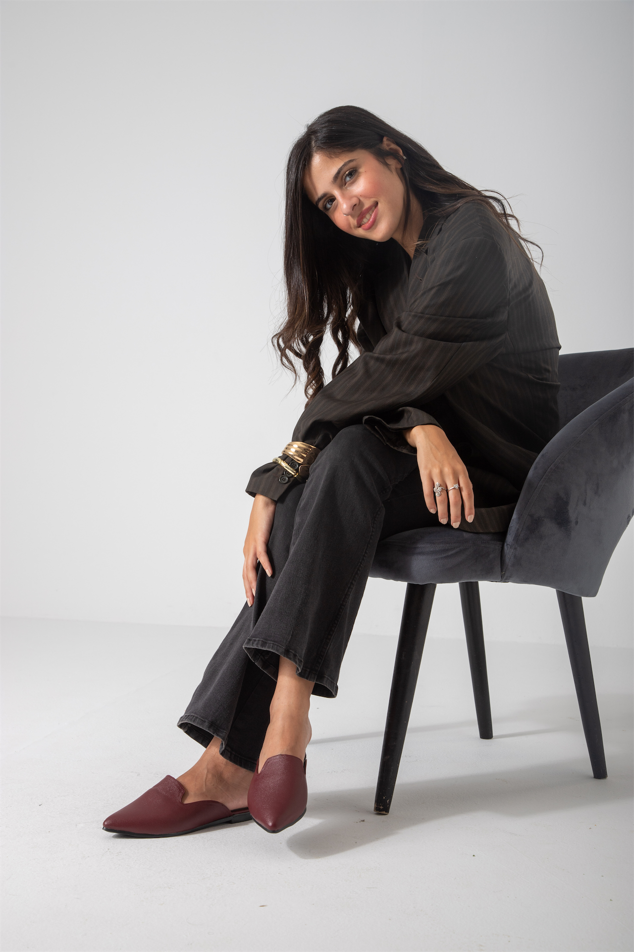 Chic Backless Flat-marron