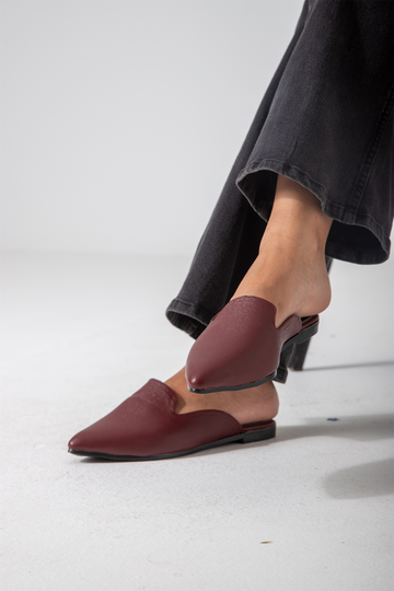 Chic Backless Flat-marron