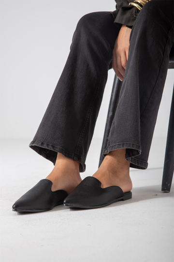 Chic Backless Flat-black