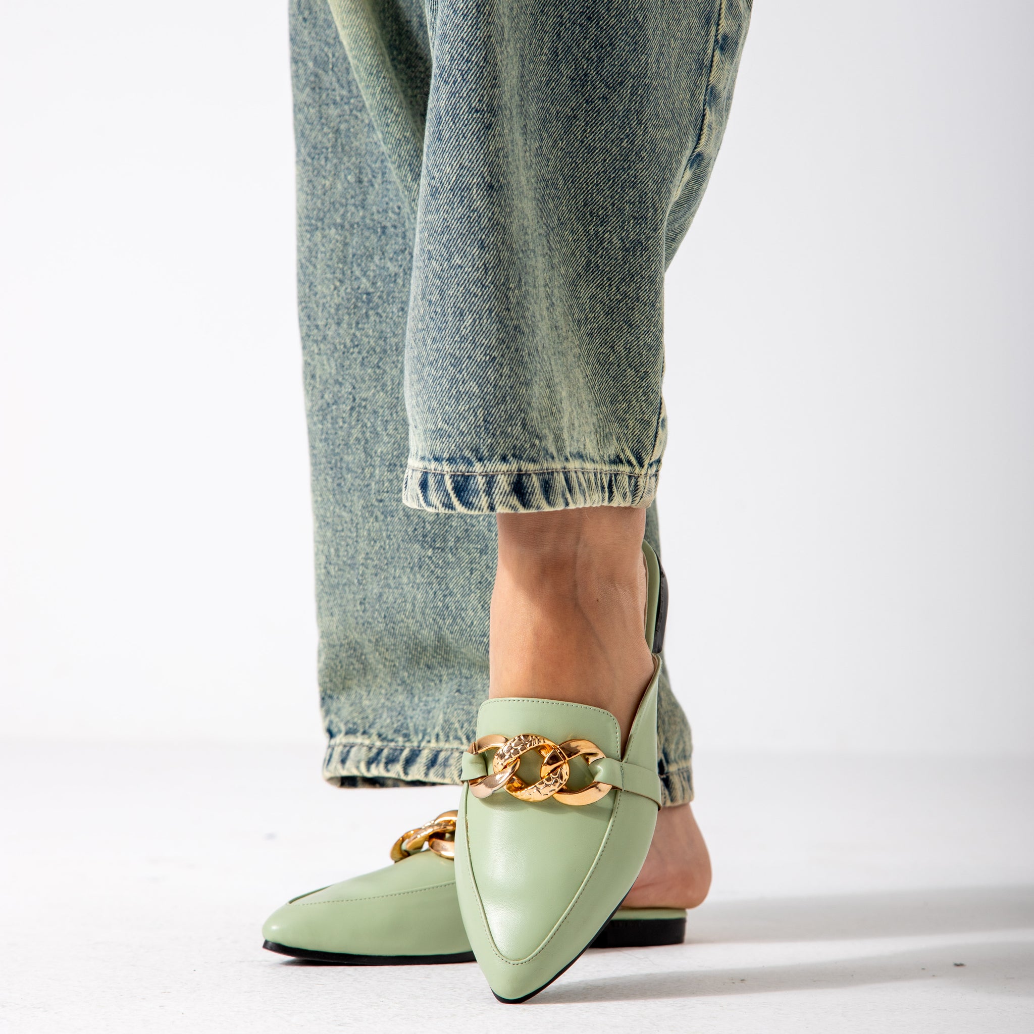 The City Point Mule-mint green