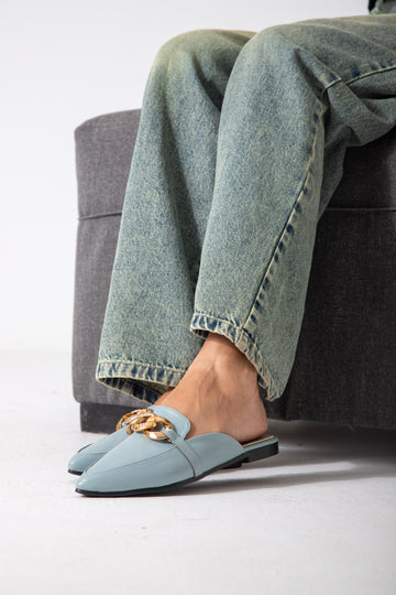 The City Point Mule-baby blue