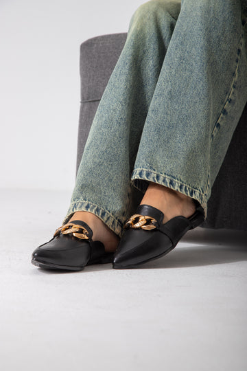The City Point Mule-black