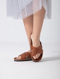 Load image into Gallery viewer, Ivory ZigZag Charm - camel
