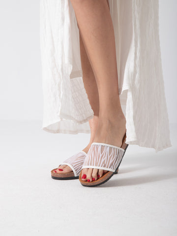 Zebra Glow Step - white
