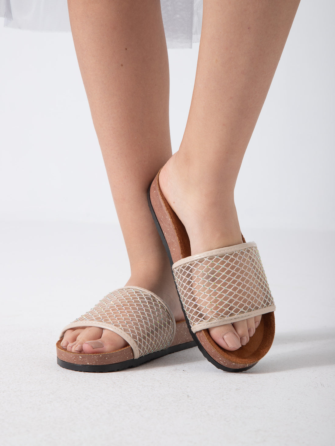Crystal Mesh Elegance - beige