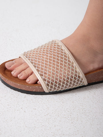 Crystal Mesh Elegance - beige
