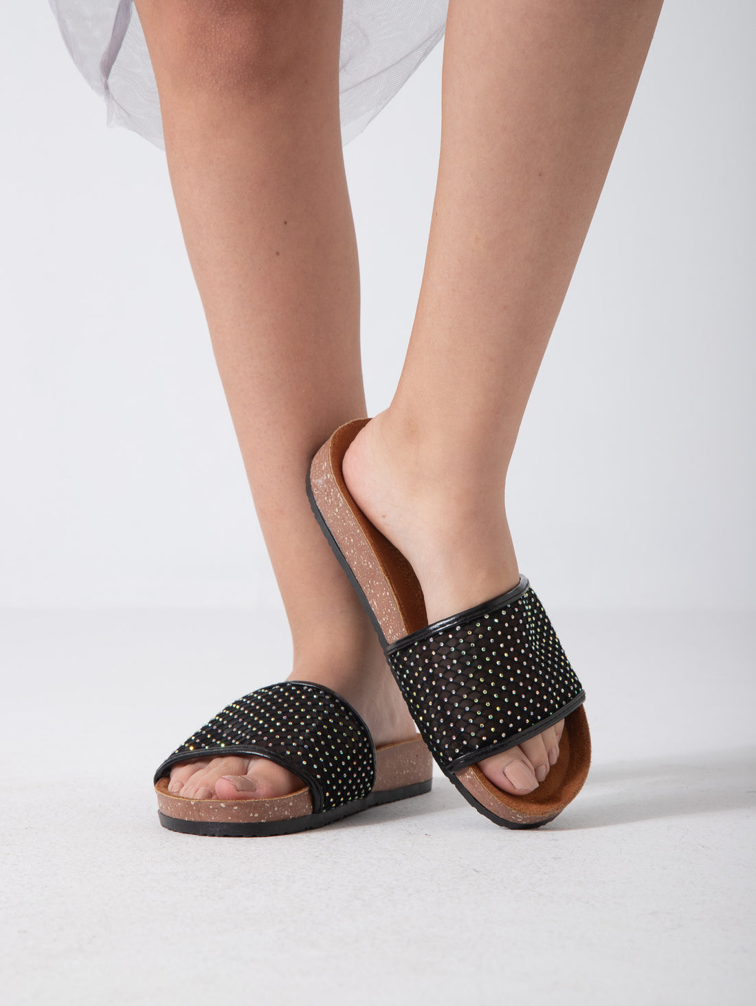 Crystal Mesh Elegance - black